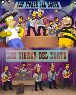 Los Tigres del Norte llegan a Los Simpson