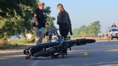 Motociclista fallece en accidente de tr&aacute;nsito en el poblado Nochebuena, en Bachimeto, en Navolato